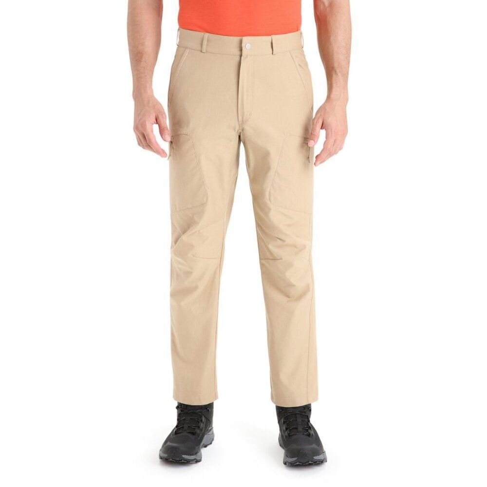 Ice Breaker Men's Merino Hike Pants Tan NWOT FLAWED Size 36 Outdoors Hiking